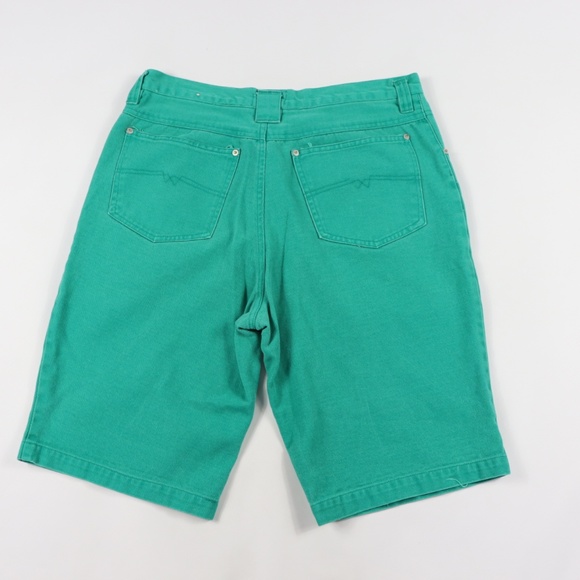 Vintage 90s Mens 36 Streetwear Denim Shorts Green - Picture 7 of 8